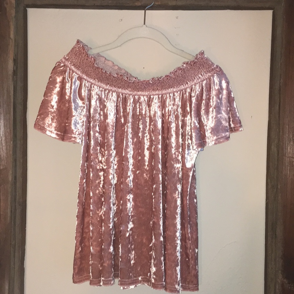 Pink Off-The-Shoulder Top